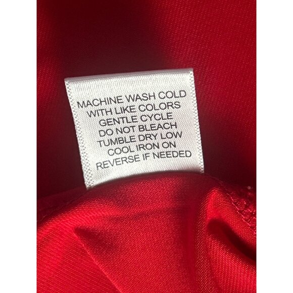 Cure Womens Red Top with Silver Ring Accents Short Sleeves, Size Medium - Picture 6 of 8